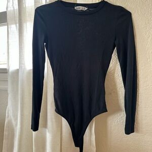 Elodie Black Long Sleeve Bodysuit